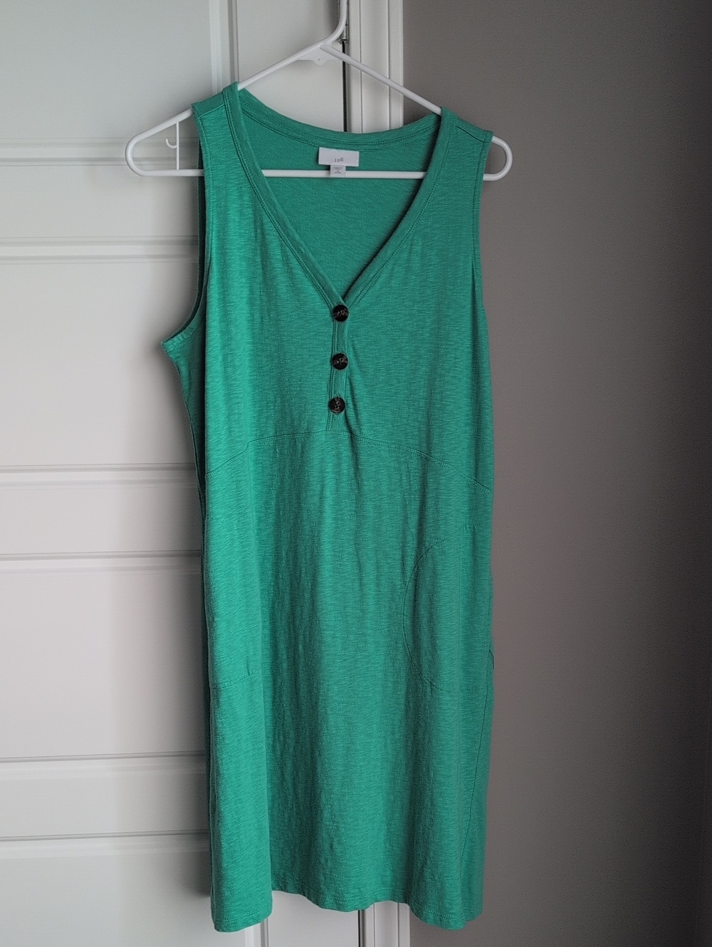 J. Jill Sleeveless Knit Dress in Teal Green, Size Medium Petite